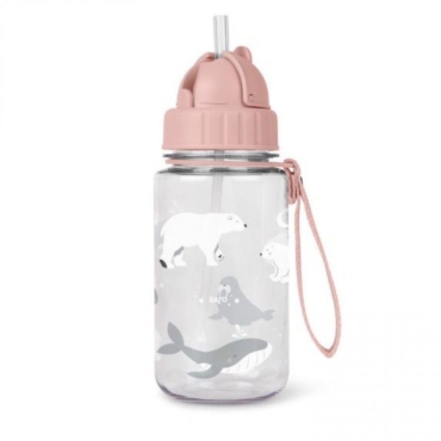 Saro Παγούρι Polar Bear Dusty Pink 400ml (74008)