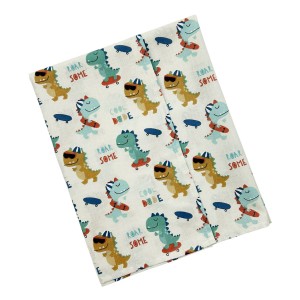 Bunnybebe Πάνα χασέ εμπριμέ (80×80), Dino, εκρού (780-DINO-ΕΚΡΟΥ) Bunnybebe Πάνα χασέ εμπριμέ (80×80), Dino, εκρού (780-DINO-ΕΚΡΟΥ)