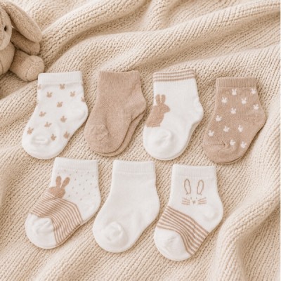 Gamberritos Καλτσάκια Newborn Beige Σετ 7τμχ. (10975-4)