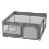 Bebestars Πάρκο για μωρά ορθογώνιο 150×150 Playzen Grey (880-100)