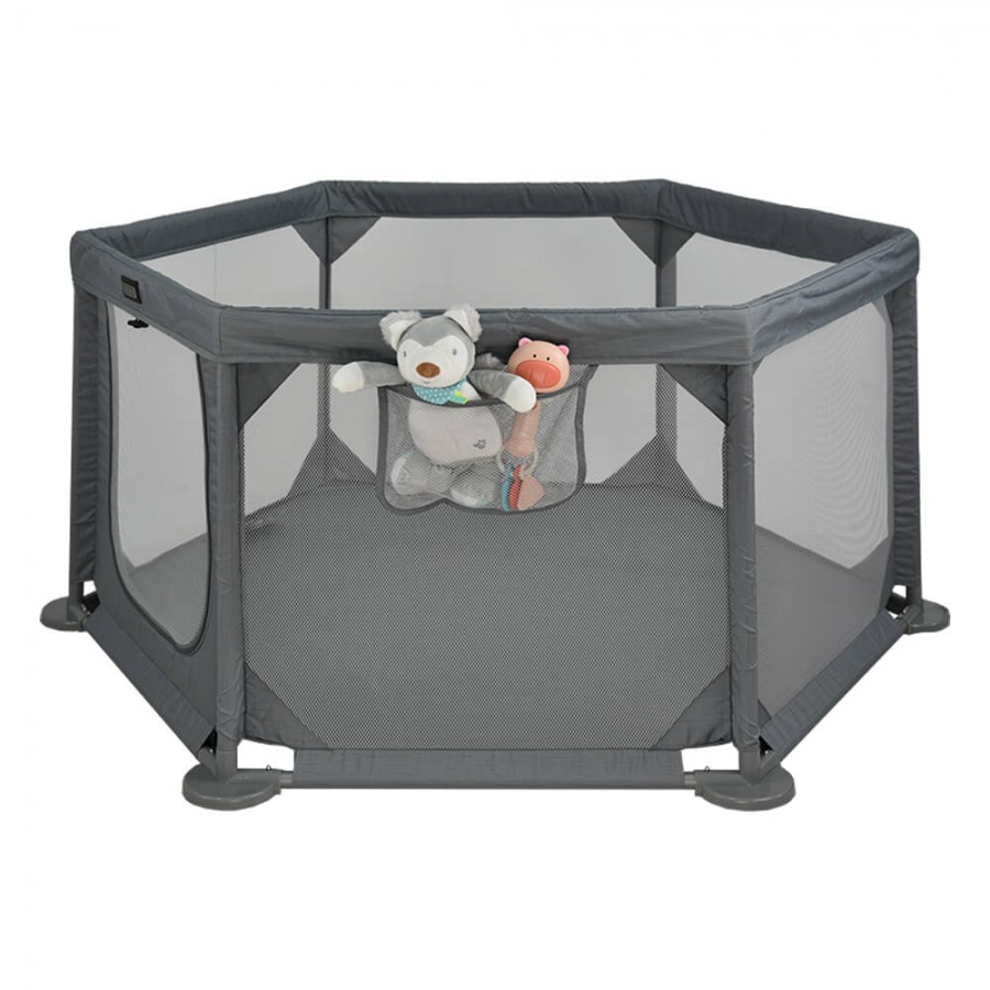 Bebestars Παρκοκρέβατο Πολύγωνο Cool Grey (889-186)