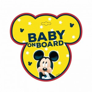 Σήμα Baby on Board με Βεντούζα Mickey Κίτρινο (9612) Σήμα Baby on Board με Βεντούζα Mickey Κίτρινο (9612)