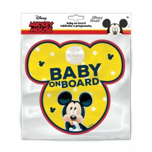Σήμα Baby on Board με Βεντούζα Mickey Κίτρινο (9612) Σήμα Baby on Board με Βεντούζα Mickey Κίτρινο (9612)