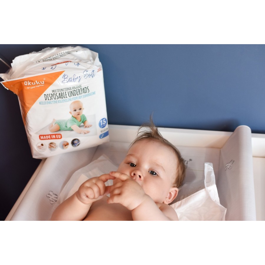 Akuku Πολυχρηστικά σελτεδάκια μιας χρήσης (15 τεμάχια), 40 x 60cm (A0500) Akuku Πολυχρηστικά σελτεδάκια μιας χρήσης (15 τεμάχια), 40 x 60cm (A0500)