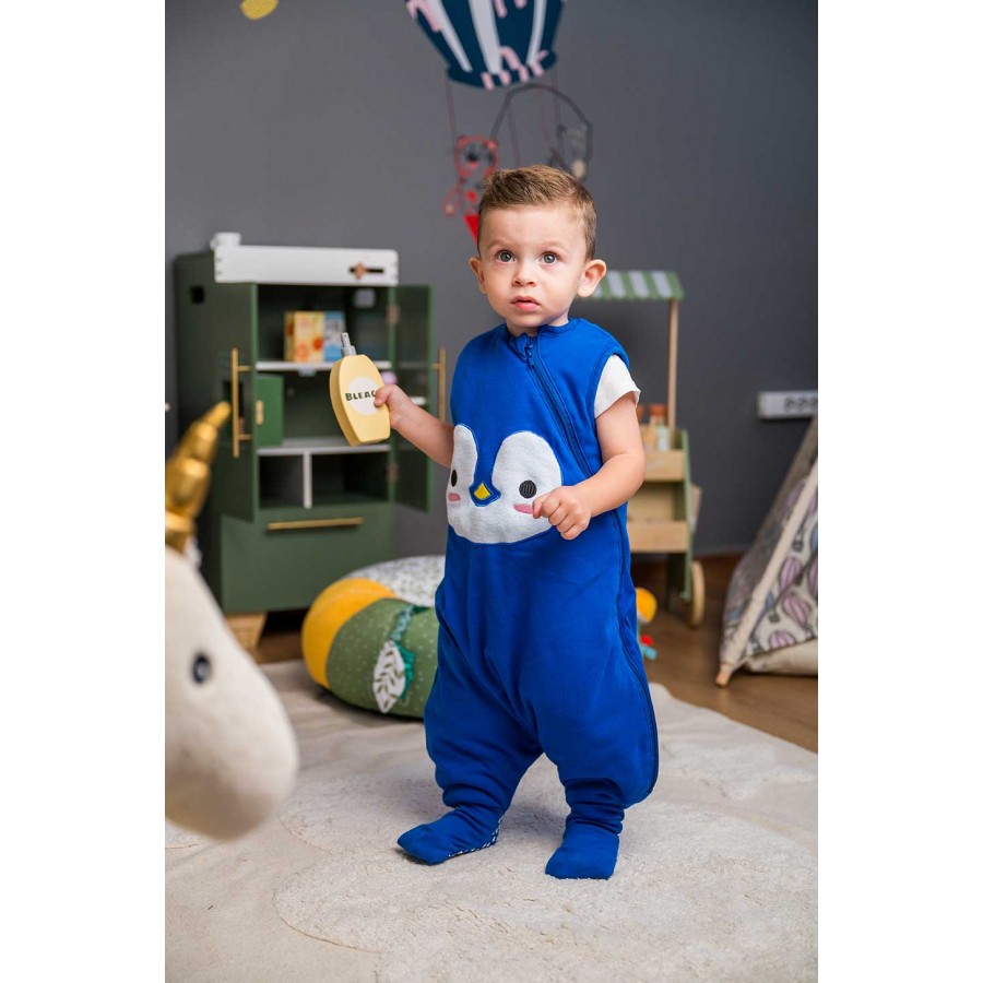 BabyBliss - BlissJump: Χειμωνιάτικος Υπνόσακος με ποδαράκια 2.5 tog "Penguin Blue" (BLISS-JMP-0001)