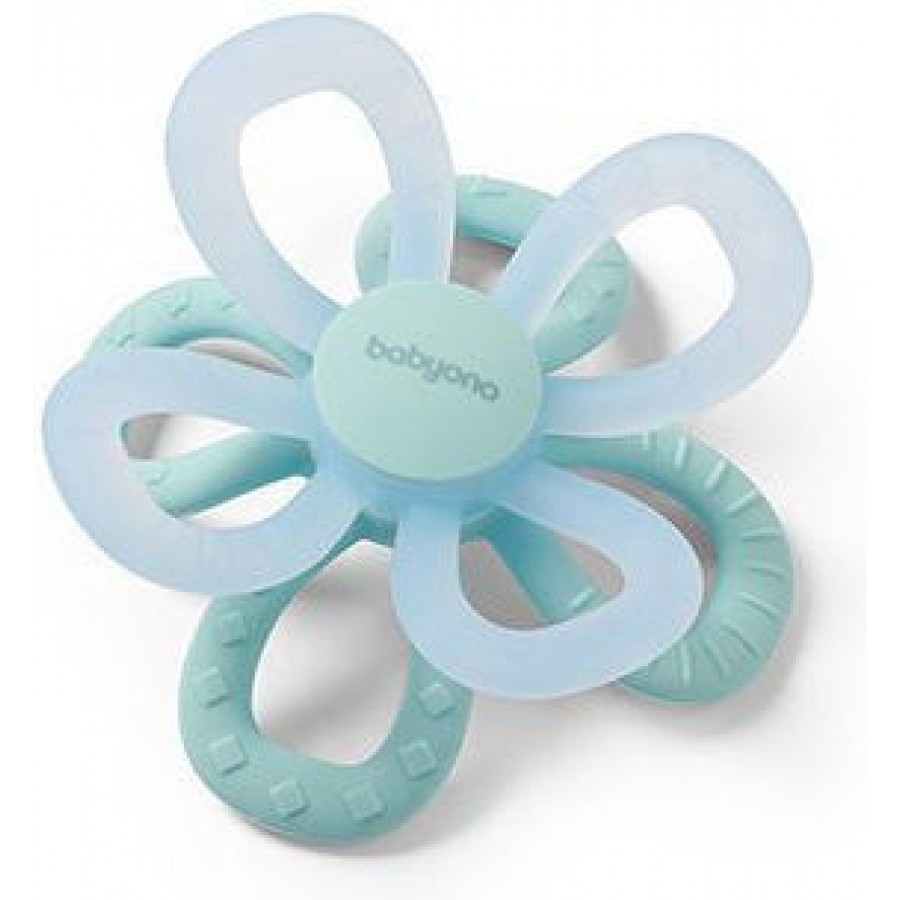 BabyOno: Μασητικό από μαλακή σιλικόνη - Flower Blue (BN1596/02)