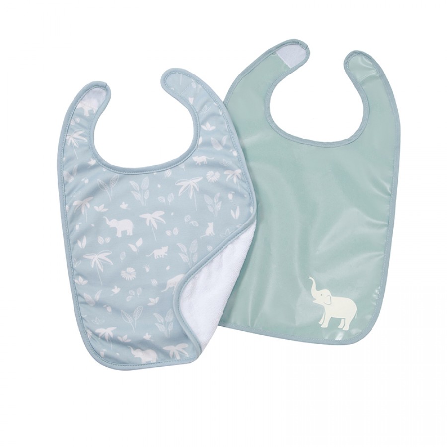 Baby To Love Σετ 2 σαλιάρες/ποδιές – Green Tropic (BTL304065)