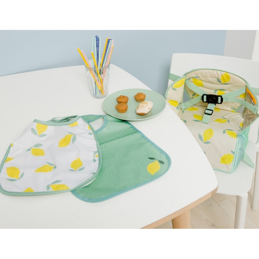 Baby To Love Σετ 2 σαλιάρες/ποδιές – Happy Lemon (BTL304072)