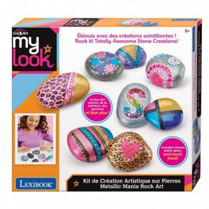 Real Fun Toys DIY Σετ Ζωγραφικής Βότσαλων με Μεταλλικά Χρώματα (CRSS1)