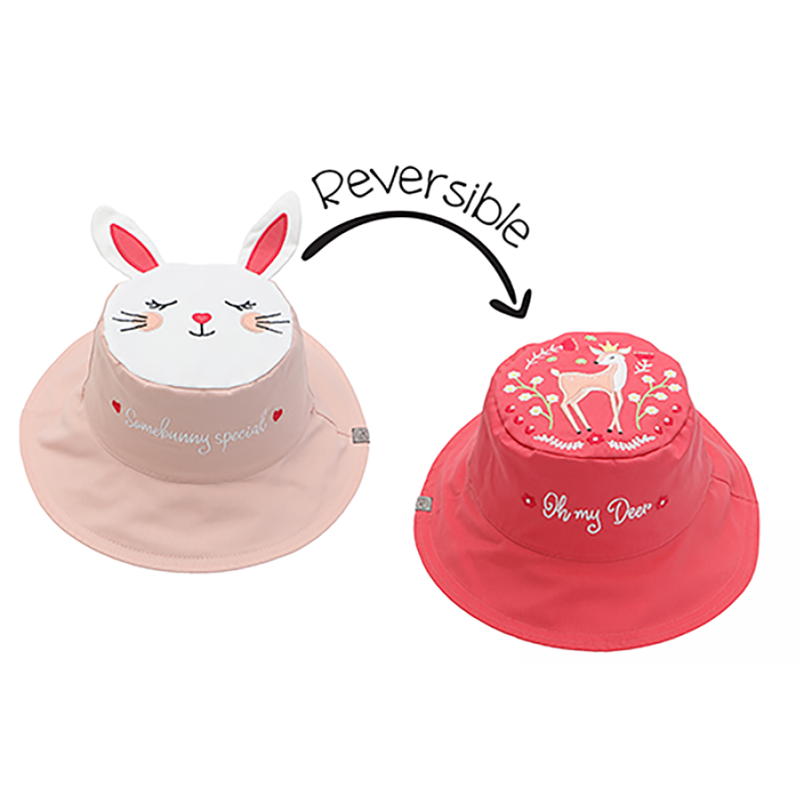 Flapjackkids Καπέλο Διπλής Όψης UPF 50+ – Bunny - Deer (FJKSH81)