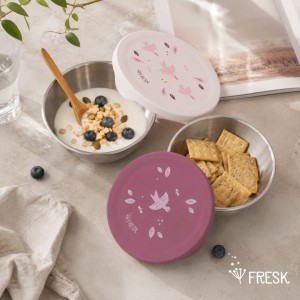 Fresk: Σετ 2 Δοχεία Φαγητού με καπάκι σιλικόνης: Swallow (FR-FD660-15)