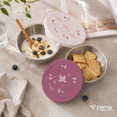 Fresk: Σετ 2 Δοχεία Φαγητού με καπάκι σιλικόνης: Swallow (FR-FD660-15)