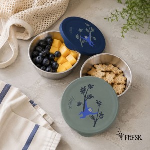 Fresk: Σετ 2 Δοχεία Φαγητού με καπάκι σιλικόνης: Monkey (FR-FD660-27)
