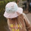 KiETLA: Camper Καπέλο με προστασία UPF50+ με γείσο - προστασία σε σβέρκο και αυτιά - Ροζ Αρκουδάκι 0-2ετ΄ων (KBB1NP)