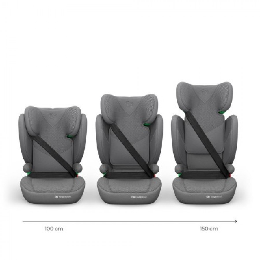 Kinderkraft κάθισμα αυτοκινήτου JUNIOR FIX 2 PLUS i-Size 100-150 cm Grey (KCJUFI20GRYPL0N)