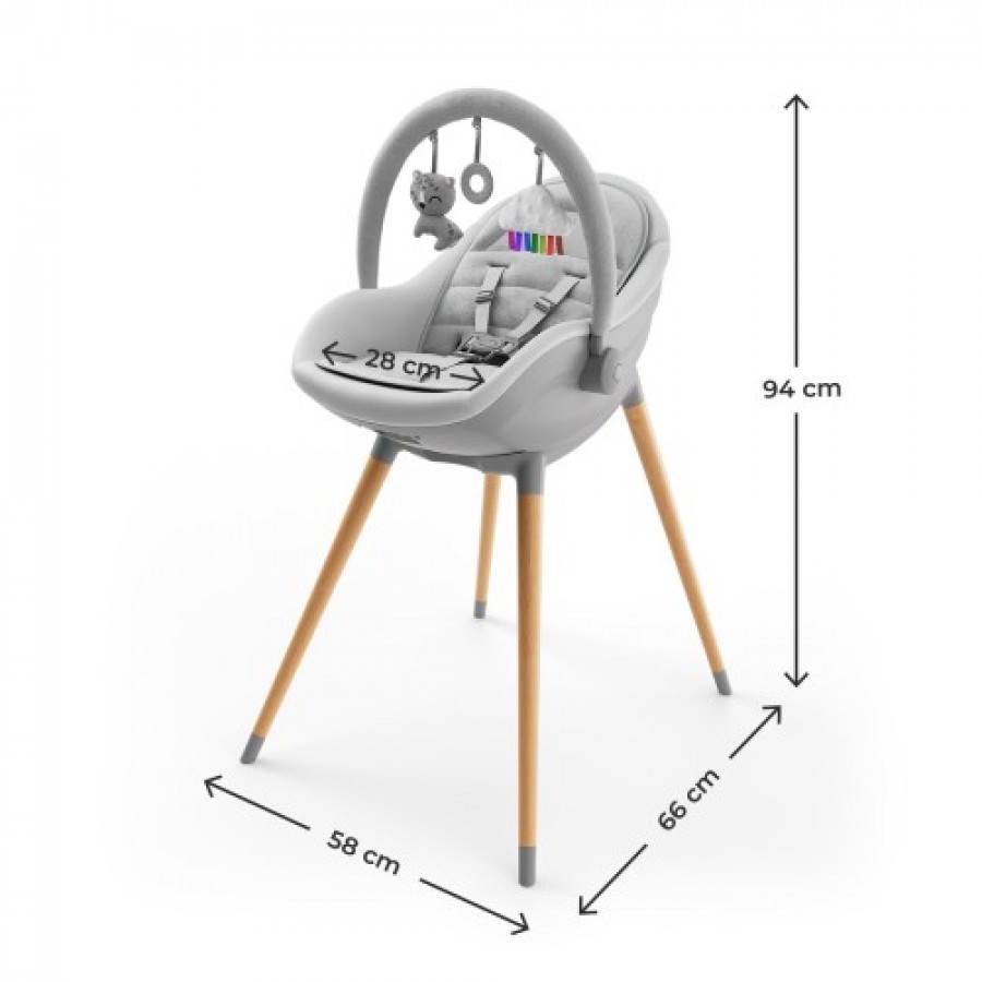 Kinderkraft καρέκλα φαγητού FINI UP Grey (KHFINIUPGRY0000) Kinderkraft καρέκλα φαγητού FINI UP Grey (KHFINIUPGRY0000)