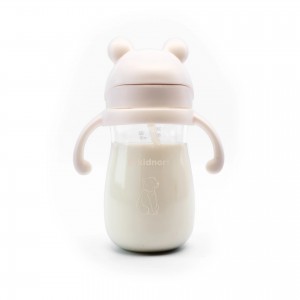 Kidnort Παγούρι με καλαμάκι Bringebaer 300ml Ροζ (KID000046)