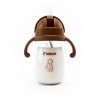 Kidnort Παγούρι με καλαμάκι Bringebaer 300ml Brown (KID000047)