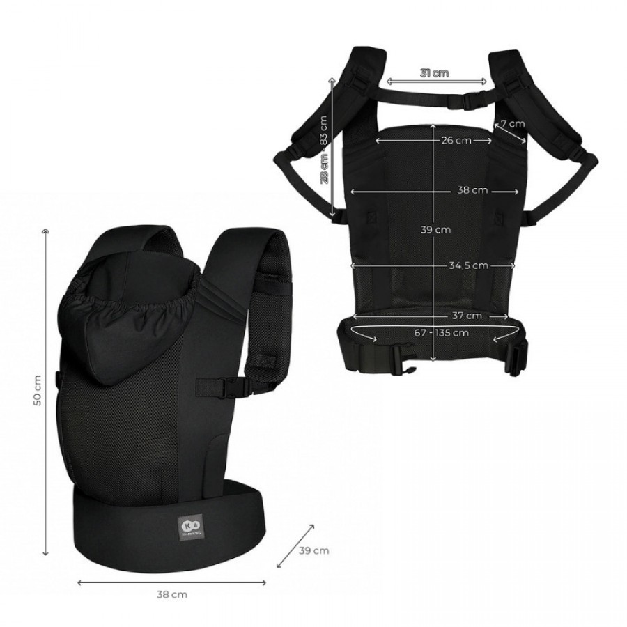 Kinderkraft Μάρσιπος Εργονομικός Carrybee Grey (KNCABE00GRY0000)