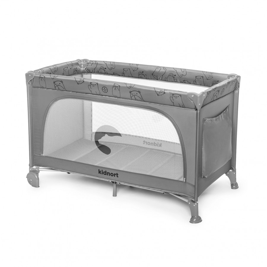  Kidnort Παρκοκρέβατο Ihalig Light Grey (KNLOZ000003)