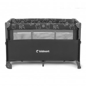 Kidnort Παρκοκρέβατο Naste Dark Grey (KNLOZ000008)  Kidnort Παρκοκρέβατο Naste Dark Grey (KNLOZ000008)