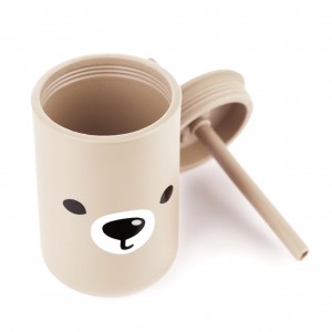 Kidnort Ποτήρι Σιλικόνης Retter με Καλαμάκι 200ml Beige (KNSIL000008) Kidnort Ποτήρι Σιλικόνης Retter με Καλαμάκι 200ml Beige (KNSIL000008)