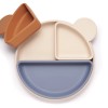 Kidnort Πιάτο σιλικόνης Retter Beige με αποσπόμενα μπολάκια 3in1 (KNSIL000022)