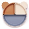 Kidnort Πιάτο σιλικόνης Retter Beige με αποσπόμενα μπολάκια 3in1 (KNSIL000022)