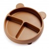 Kidnort Πιάτο Σιλικόνης με Χωρίσματα Bear Retter Mjolk Brown (KNSIL000023)