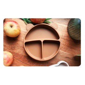Kidnort Πιάτο Σιλικόνης με Χωρίσματα Bear Retter Mjolk Brown (KNSIL000023) Kidnort Πιάτο Σιλικόνης με Χωρίσματα Bear Retter Mjolk Brown (KNSIL000023)