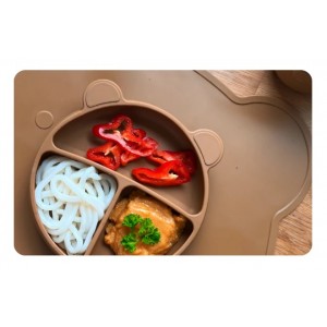 Kidnort Πιάτο Σιλικόνης με Χωρίσματα Bear Retter Mjolk Beige (KNSIL000024) Kidnort Πιάτο Σιλικόνης με Χωρίσματα Bear Retter Mjolk Beige (KNSIL000024)