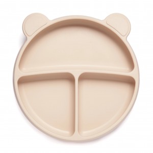 Kidnort Πιάτο Σιλικόνης με Χωρίσματα Bear Retter Mjolk Beige (KNSIL000024) Kidnort Πιάτο Σιλικόνης με Χωρίσματα Bear Retter Mjolk Beige (KNSIL000024)
