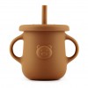 Kidnort Ποτήρι Σιλικόνης Retter με λαβές 200ml Brown (KNSIL000029)