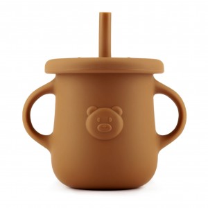 Kidnort Ποτήρι Σιλικόνης Retter με λαβές 200ml Brown (KNSIL000029) Kidnort Ποτήρι Σιλικόνης Retter με λαβές 200ml Brown (KNSIL000029)