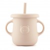 Kidnort Ποτήρι Σιλικόνης Retter με λαβές 200ml Beige (KNSIL000030)