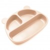Kidnort Πιάτο Σιλικόνης με Χωρίσματα Bear Retter Mjolk Beige (KNSIL000032)