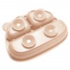 Kidnort Πιάτο Σιλικόνης με Χωρίσματα Bear Retter Mjolk Beige (KNSIL000032)