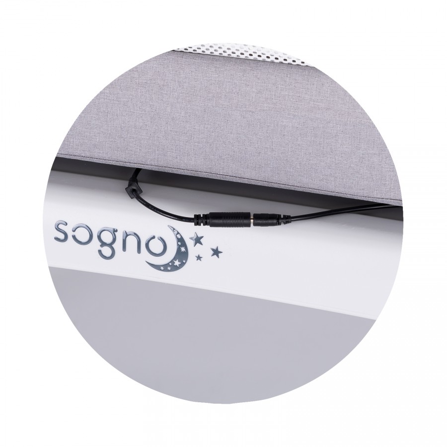 Chipolino Λίκνο με οθόνη LED, Bluetooth & Τηλεχειριστήριο Sogno γκρι (KOSSG02501GR)