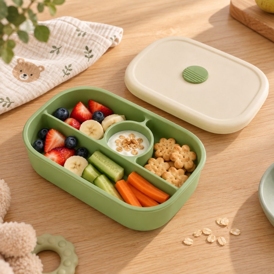 Abo Lunch Box Σιλικόνης με Καπάκι Πράσινο (LB001-24) Abo Lunch Box Σιλικόνης με Καπάκι Πράσινο (LB001-24)