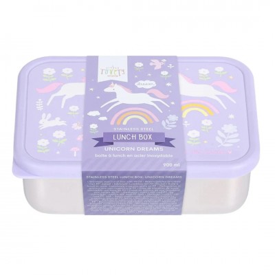 A little lovely company: Δοχείο φαγητού από ανοξείδωτο ατσάλι 900ml- Unicorn Dreams (LBSSUD54)