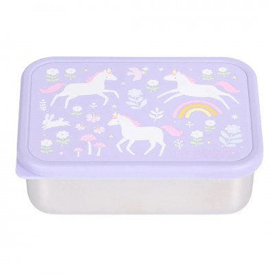 A little lovely company: Δοχείο φαγητού από ανοξείδωτο ατσάλι 900ml- Unicorn Dreams (LBSSUD54)