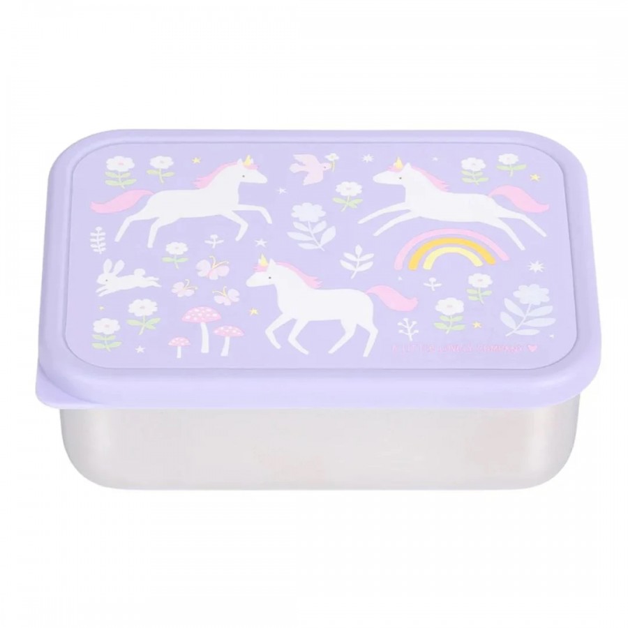 A little lovely company: Δοχείο φαγητού από ανοξείδωτο ατσάλι 900ml- Unicorn Dreams (LBSSUD54)