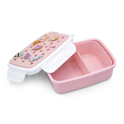 Melii – Bento Φαγητοδοχείο με Charms Ροζ (MEL27620)