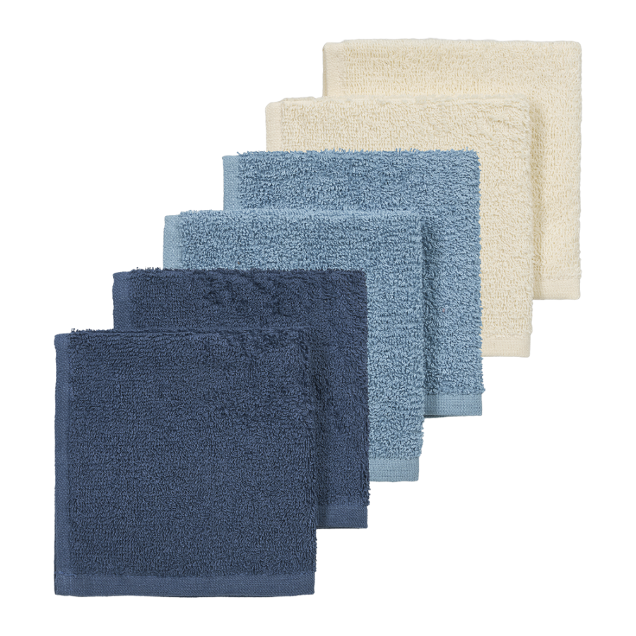 Meyco Πετσετάκια Λαβέτες Πακέτο των 6 Natural/jeans blue/indigo (30x30cm) (MEY-167.000.CW.02E) Meyco Πετσετάκια Λαβέτες Πακέτο των 6 Natural/jeans blue/indigo (30x30cm) (MEY-167.000.CW.02E)