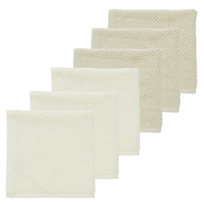 Meyco 6 Λαβέτες Πετσετάκια Popcorn Natural/Soft sand (30x30cm)  (MEY-167.205.CN.02.M6)