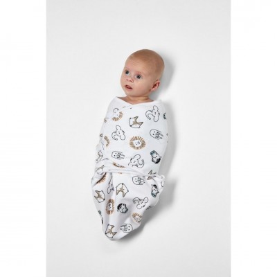 Meyco Πάνες Φασκιώματος 2 Pack Swaddle Animal Multicolour 0-3 μηνών (MEY-310019)