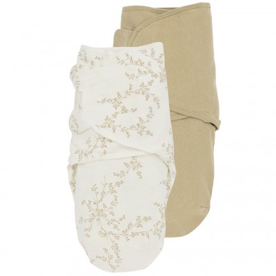 Meyco Πάνα Φασκιώματος Meyco 2 Pack Swaddle Branches Sand 0-3 μηνών (MEY-310068)