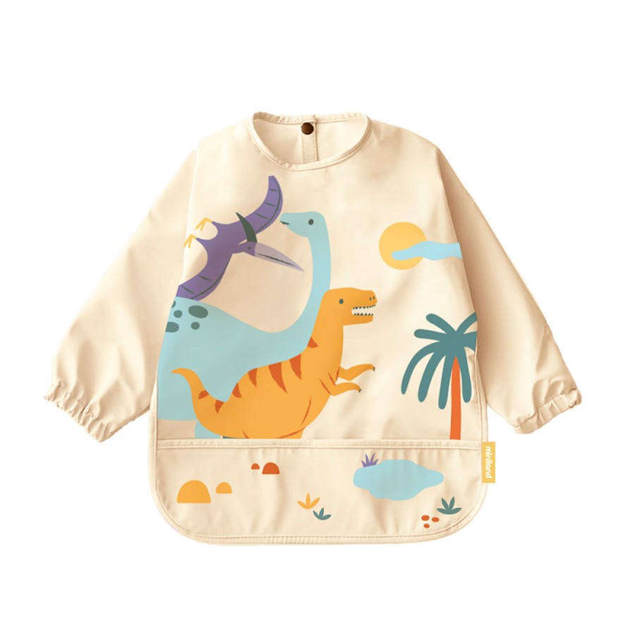 Miniland Αδιάβροχη Σαλιάρα Soft με Μανίκια Biby Jurassic (ML89624)