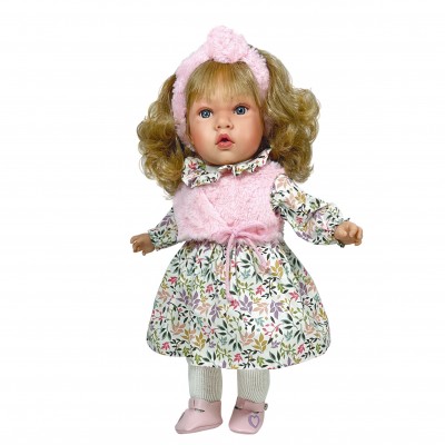 Nines D'Onil: Susette Χειροποίητη Κούκλα με ροζ κορδέλα - 45 εκ. (NDO-6520)