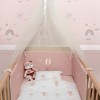 Oliver Baby Σετ Προίκας 3 τεμ Ουράνιο Τόξο σε χρώμα σάπιο μήλο  (OB-422)